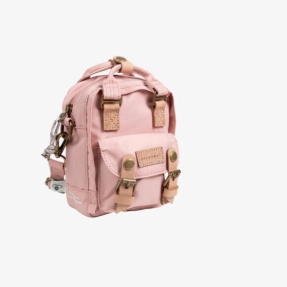 Doughnut NEW Macaroon Tiny Reborn Leather Trim Backpack Crossbody Bag Recycled - Picture 5 of 16